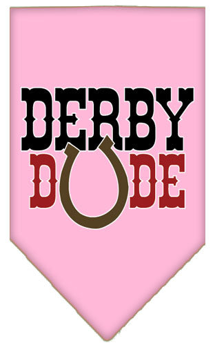 Mirage Pet 66-460 SMLPK Derby Dude Screen Print Bandana, Light Pin